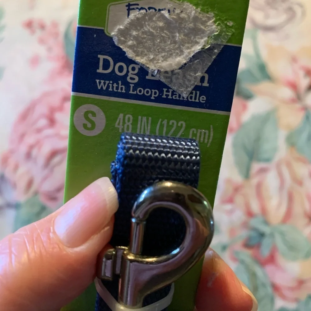 Blue Dog Leash with Loop Handle S 48”inches